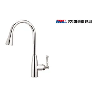 미륭이엔씨 ML3607 유광 크롬 거위목 주방 수전 ML-3607