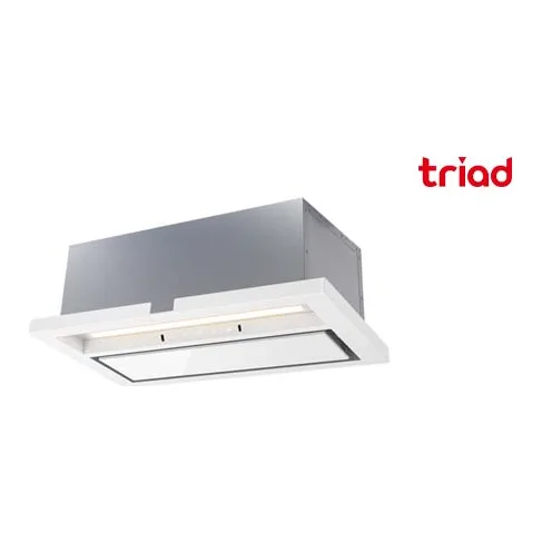 트라이애드 T405-60TW 600장용 화이트 글라스 하이드(빌트인) 후드 탄소필터 변경 가능