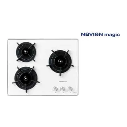 나비엔매직 GRB-6533ND/6533PD 펄화이트 법랑 빌트인 3구 가스레인지 쿡탑