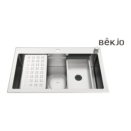 백조씽크 RECO85-W 싱크볼+폭포수전+올스텐배수구+악세사리 세트 레코 85 리폼 사각 싱크볼 FOSS-M